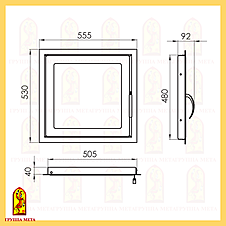Дверь каминная ДК555-1С