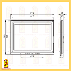 Дверь каминная КАМИЛЛА 800