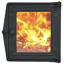 Дверка топочная ДТ-4С крашеная со стеклом