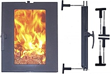 Дверка топочная герм. "Сельга"краш. со стеклом со спец.креп. ДТГ-5АС