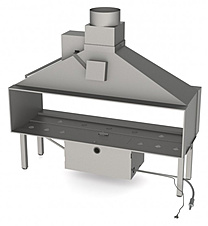 Газовая каминная топка Открытая Nippon NI G1 D Туннельная