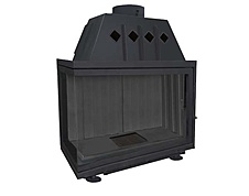 Каминная топка АЛЬФА 1000 Black Левая/Правая