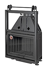Каминная топка АЛЬФА 800К Black с контргрузом