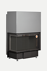 Каминная топка ДЕЛЬТА 1000L Black