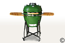 Керамический гриль со стеклянным окошком Start Grill 22 зеленый