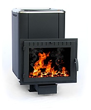 Печь для бани чугунная Сибирь 24 конвекционная с панорамной дверцей