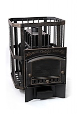 Печь для бани чугунная Сибирь-32 с чугунной дверцей