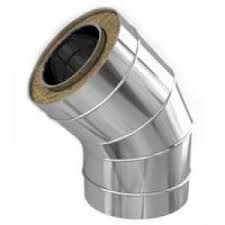 Сэндвич Отвод 45° Нержавейка AISI-430 0.5мм/0,5мм