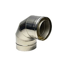 Сэндвич Отвод 90° Нержавейка AISI-430 0.5мм/0,8мм