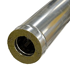 Сэндвич труба Нержавейка AISI-430 0,8мм / Оцинковка 0,5мм L-1000