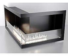 Угловой  биокамин (полный угол)