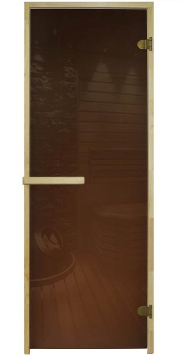 Дверь стеклянная 1900*700 бронза ПРОЗРАЧНАЯ 6мм