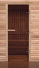 Дверь стеклянная 1900*700 бронза ПРОЗРАЧНАЯ 8мм