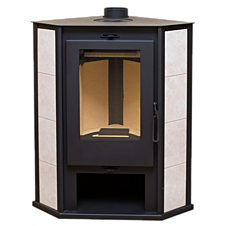 Печь-камин Одер 7 угловой с плитой