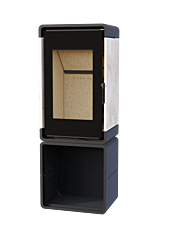 Печь-камин АСТОВ КУБ ПК 4581 В камне с дровником