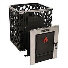 Печь банная Грация 15 с сеткой Лист дуба