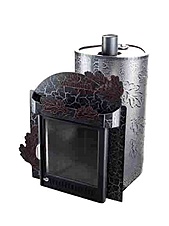 Банная печь Макси в кожухе Дуб