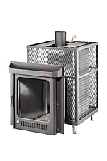 Банная печь Квадра в сетке