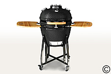 Керамический гриль со стеклянным окошком Start Grill 22 черный