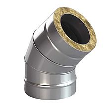 Сэндвич Отвод 45° Нержавейка AISI-430 0.5мм/0,5мм