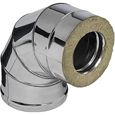 Сэндвич Отвод 90° Нержавейка AISI-430 0.5мм/0,5мм