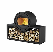 Печь-камин Астов D 600 на подиуме