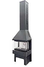 Печь-камин Панорама 3 стекла