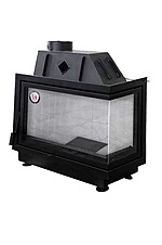 Каминная топка Экокамин АЛЬФА 800 Два стекла Левая/Правая