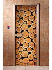 Дверь стеклянная 1900*700 с фотопечатью Арт043