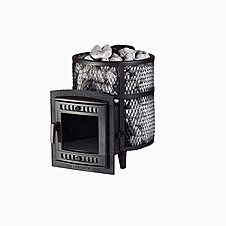 Чугунная банная печь Атмосфера М с сеткой