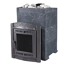 Чугунная банная печь Атмосфера L в камне