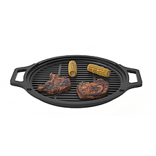 Решетка чугунная круглая СТЕЙК 380 мм (с ручками)