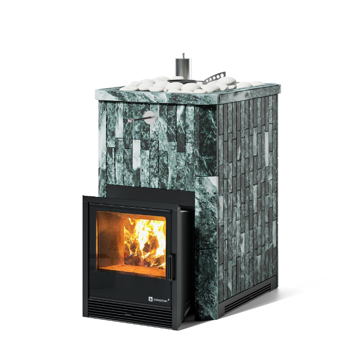 Печь Анапа в наборном полноценном кожухе с открытым верхом