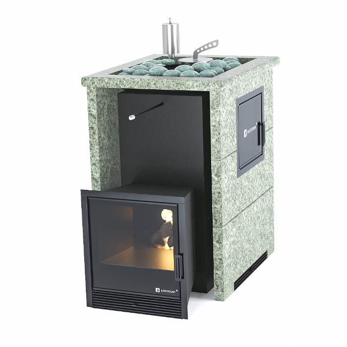 Печь Анапа М2 в трехстороннем кожухе с открытым верхом