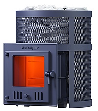 Банная чугунная печь ИСКАНДЕР в сетке