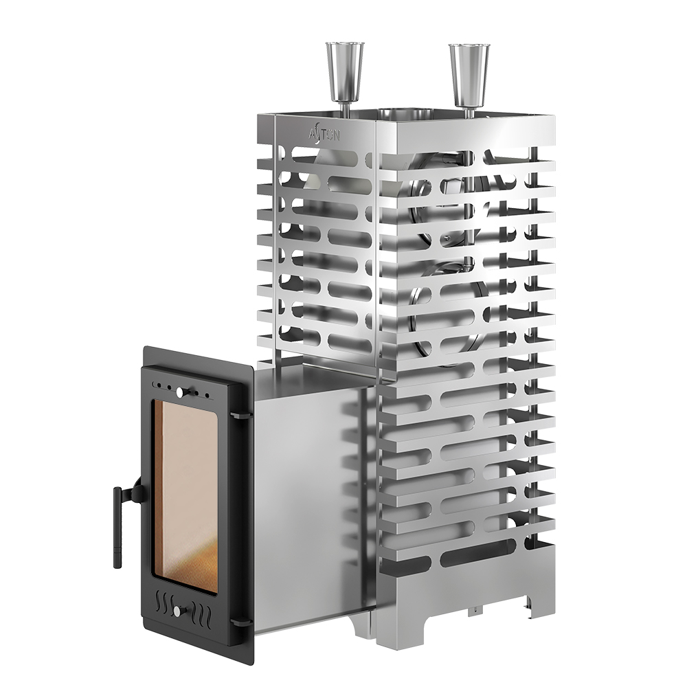 Банная печь Aston 24 Inox (Инокс) 310М Лонг