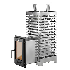 Банная печь Aston 24 Inox (Инокс) 310М Лонг